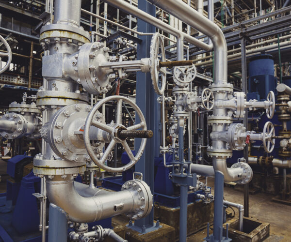 Refinery plant equipment for pipe line oil and gas valves at gas plant pressure safety valve selective