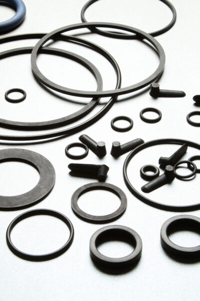 Rubber o-ring. Rubber sealing rings for joint seals.