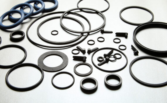 Rubber o-ring. Rubber sealing rings for joint seals.